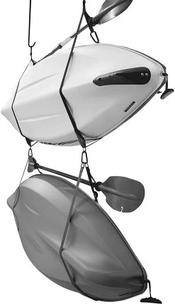 Kayak And SUP Storage Straps -Outdoor Kayak Shop Systemedesanglederangementdoublepourkayak Pourinterieuretexterieur Cintrespourplanchedepaddle Livreavecclipdepagaie PS1954